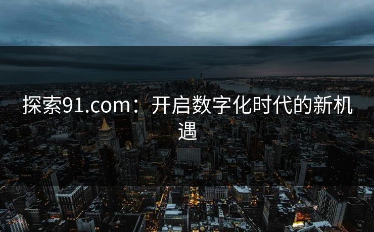 探索91.com：开启数字化时代的新机遇